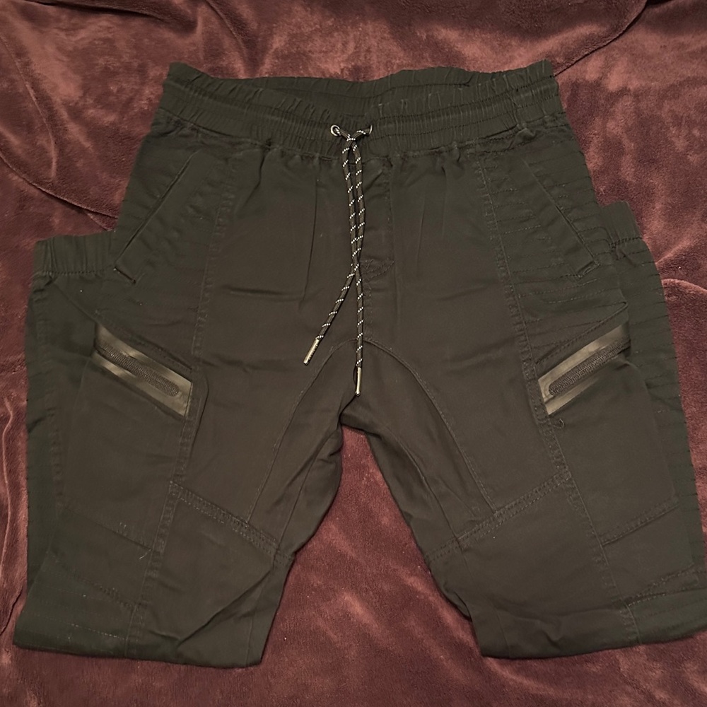 Black Jogger Pants with Drawstring